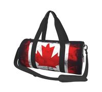 Canadian flag Canvas travel bag, large capacity, can be carried on the shoulder