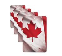 Canadian flag Car Air Freshener Cards for Women Men 4 Pack Cute Car Accessories Long Lasting Scent Car Diffuser Hanging Auto Aromatherapy Tablets Car Fresheners Gifts