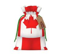 Canadian Flag Christmas Bag Gifts Happy Halloween Snacks Hamper Drawstring Wedding Favor Packaging Party