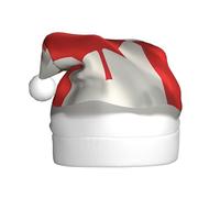 Canadian flag Christmas Hat, Santa Hats for Adults Velvet Comfort Hat for New Year Festive Party