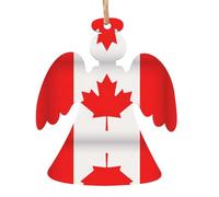 Canadian Flag Christmas Wooden Ornaments Christmas Tree Hanging Decoration Xmas Home Party Festive Decor