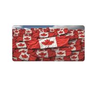 Canadian Flag Desk Pad Large Washable Desk Mat Non-Slip Rubber Base Smooth Surface Mouse Pads Generic Keyboard Pad Portable Desk Protector for Laptop Computer Mat