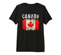 Canadian Flag Distressed Version Premium T-Shirt