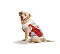 Canadian Flag Dog Pure Cotton Tshirts for Medium & Large Dogs,Breathable Stretchy Tank Top Sleeveless Vest Tee Shirt
