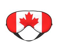 Canadian Flag Double Sided Sleep Mask Soft Comfortable Light Blocking Eye Cover for Night Rest