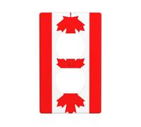 Canadian Flag Duplex Receptacle Outlet Wall Plate, Standard Size 1-Gang, Polycarbonate Thermoplastic.