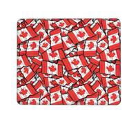 Canadian Flag Enhanced Control Mouse Pad with Lock Stitch Edge Large Thick Non-Slip Desk Mat for Office Task