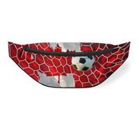 Canadian Flag Football Waist Bag Pack for Women Men Kids Girls Boys Fanny Pack Bumbags Pouch Purses Belt Bag for Travel Sport Running