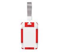 Canadian Flag Id Badge Holder with Detachable Neck Strap, Waterproof Vertical Name Card Holders, for Nurse Students Teachers Staff