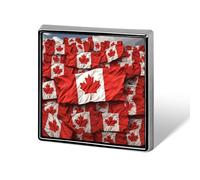 Canadian Flag Lapel Pin, Metal Square Lapel Pins, Fashion Badge for Shirts, Jackets, Hats