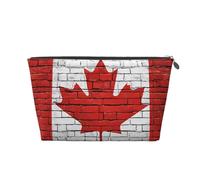 Canadian Flag Leather Travel Wash Bag, A Fashionable and Practical Makeup Organizer