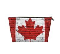 Canadian Flag Leather Travel Wash Bag, A Fashionable and Practical Makeup Organizer