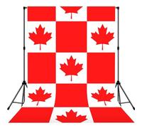 Canadian Flag Lightweight Photo Backdrop Soft Background For Indoor Shooting, Party & Live Streaming - 5x7ft