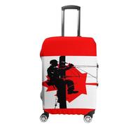 Canadian Flag Lineman Luggage Cover Washable Suitcase Protector Anti-Scratch Suitcase Covers Fits 18-32 Inch S