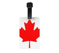 Canadian Flag Luggage tag. Made of PVC with a Detachable Strap, Perfect for Lightweight Travel and a Travel ID tag.