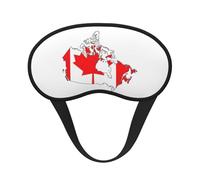 Canadian Flag Map Print Sleep Mask for Side Sleepers Cute Blackout Eye Mask Shades Cover for Home or Travel