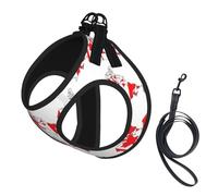 Canadian Flag Map Print Soft Mesh Dog Harness and Leash Set Pet Puppy Cat Comfort Padded Vest No Pull Harnesses