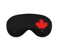 Canadian Flag Maple Leaf Comfortable Sleep Eye Mask Soft Covers for Sleeping with Adjustable Strap