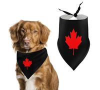 Canadian Flag Maple Leaf Cute Dog Bandana Triangle Adjustable Washable Cat Scarf Pet Accessories