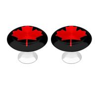 Canadian Flag Maple Leaf Printed Drawer Handles 2 Pack 1.2" Round Stainless Steel Cabinet Knobs Pulls