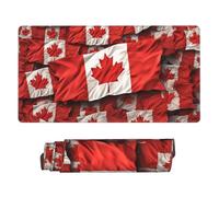 Canadian Flag Mouse Pad Large Desk Mat XL PU Leather Desk Pad Waterproof Gaming Mousepad Easy Clean Desk Protector Mat Keyboard Mats, Writing Pad for Office Home 29.5 x 16 in