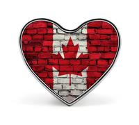 Canadian Flag Paint On The Wall Heart Badge Funny Lapel Pins Personalized Button Brooch Pin for Clothing Bag Accessories