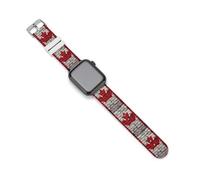 Canadian Flag Paint On The Wall Watch Band Compatible with Apple Watch Silicone Watch Straps Replacement Straps