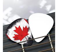 Canadian flag Patterned guitar pick set - (thin/medium/thick), widely compatible with all kinds of stringed instruments,