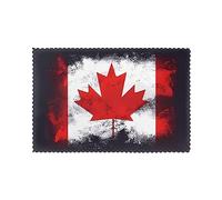 Canadian Flag Placemats for Dining Table Set of 6 - Waterproof - Wipe Clean - Heat Resistant - Anti Slip Dining Table Place Mats, Suitable for Indoor & Outdoor Use, 18’’Ã-12’’