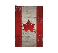 Canadian Flag Premium Golf Towel - Waffle Towel, Perfect Golf Bag Accessory and Unique Gifts for Men