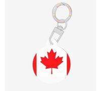 Canadian Flag Print Acrylic Id Ornament Tag for Pets, Thick Pet Pendant Name Tag, Holiday for Pet Lovers, Dog Gift
