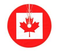 Canadian flag print Christmas tree skirt, fit for Christmas, parties, holidays, and New Year decorations