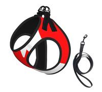 Canadian flag Print Dog Harness and Leash Set,Breathable Adjustable Escape Proof Vest for Cats Dogs
