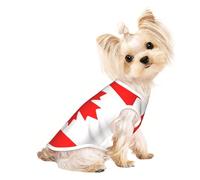 Canadian flag print Dog Shirts for Small Dogs Stretchy T-Shirts Lightweight Tank Top Sleeveless Striped Vest