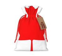 Canadian Flag Print Drawstring Gift Seasonal Bags Celebrations Eco-Conscious Holiday Present Packaging