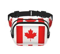 Canadian flag print Fanny Pack Purse with Adjustable Strap Square Double Layer Waist Bag Belt Unisex Everywhere