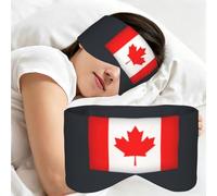 Canadian Flag Print Full Coverage Sleep Mask,Eye Mask Portable for Travel Office Nap Shift Work