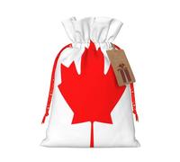 Canadian Flag Print Gift Drawstring Bags Reusable Present Sack Versatile Birthday Holiday Party Favors