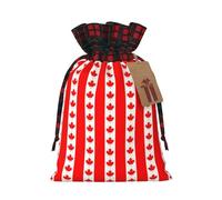Canadian Flag Print Gift Reusable Bags Festive Drawstring Party Favors Pouches Versatile Seasonal