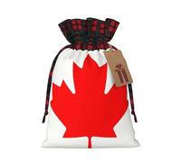 Canadian Flag Print Gift Reusable Bags Festive Drawstring Pouches Versatile Birthday Wedding Favors