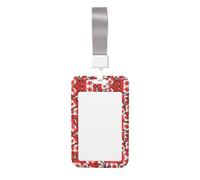 Canadian Flag Print Id Card Holder,Badge Holder with Lanyard,Work Pass Protector for Office Staff School Nurse