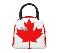 Canadian Flag Print Insulated Lunch Bag Portable Leakproof Reusable Tote Work School Picnic Boys Girls