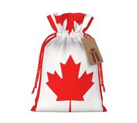 Canadian Flag Print Reusable Drawstring Pouch,Perfect For Birthdays,Anniversaries,And Parties