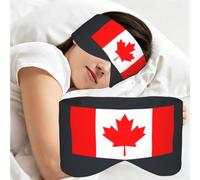 Canadian Flag Print Sleep Mask,Coverage Eye Mask,Soft Breathable Blindfold for Travel Nap Work