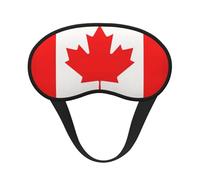 Canadian Flag Print Sleep Mask for Side Sleepers Cute Blackout Eye Mask Shades Cover for Home or Travel