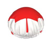 Canadian flag Print Soft Shower Cap for Women Men Reusable hat Lightweight hat and Bath Hair Cap