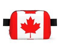 Canadian Flag Print Square Waist Bag Unisex Fashion Waterproof Pack Travel Running Casual Gift