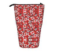 Canadian Flag Print Standing Pencil Case Telescopic Pencil Bag Pop Up Pencil Pouch Pen Pouch Makeup Cosmetics Bag
