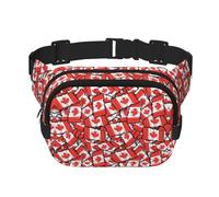 Canadian Flag Print Stylish and Practical Waist Bag,Adjustable,Perfect for Travel,and Outdoor Activities