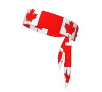 Canadian Flag Print Tie Sweatband Headband Men, Ninja Headbands, Sports Head Tie, Mens Athletic Headband Hair
